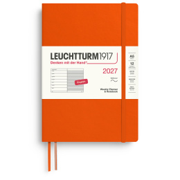 Kalender Weekly Planner & Notebook 2027 A5 Soft Cover Pumpkin i gruppen Papir & Blokke / Kalendere / 12 mdr kalendere hos Pen Store (137498)