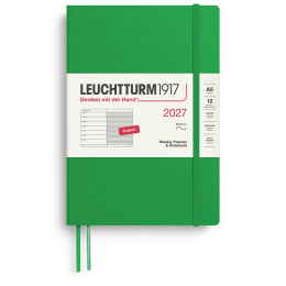 Kalender Weekly Planner & Notebook 2027 A5 Soft Cover Spring Leaf i gruppen Papir & Blokke / Kalendere / 12 mdr kalendere hos Pen Store (137501)