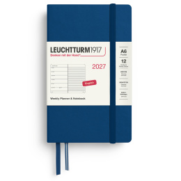 Kalender Weekly Planner & Notebook 2027 A6 Indigo i gruppen Papir & Blokke / Kalendere / 12 mdr kalendere hos Pen Store (137511)