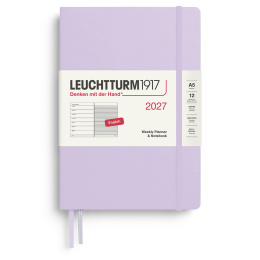 Kalender Weekly Planner & Notebook 2027 A5 Lilac i gruppen Papir & Blokke / Kalendere / 12 mdr kalendere hos Pen Store (137513)