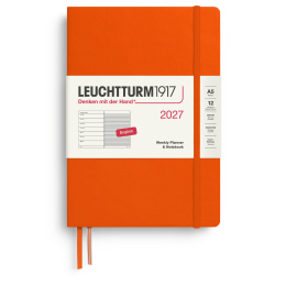 Kalender Weekly Planner & Notebook 2027 A5 Pumpkin i gruppen Kundsegment / Kundsegment Office & Planning hos Pen Store (137517)