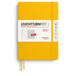 Kalender Weekly Planner & Notebook 2027 A5 Sunflower i gruppen Papir & Blokke / Kalendere / 12 mdr kalendere hos Pen Store (137518)