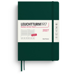 Kalender Daily Planner 2027 A5 Forest Green i gruppen Papir & Blokke / Kalendere / 12 mdr kalendere hos Pen Store (137531)