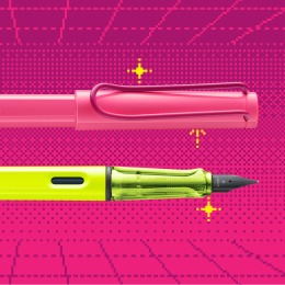 Safari Fyldepen Neon Yellow i gruppen Penne / Fine Writing / Fyldepenne hos Pen Store (137577_r)