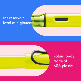 Safari Fyldepen Neon Yellow i gruppen Penne / Fine Writing / Fyldepenne hos Pen Store (137577_r)