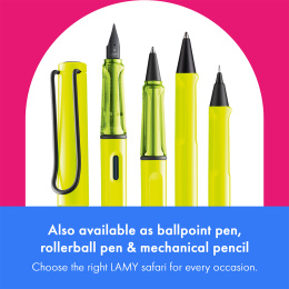 Safari Fyldepen Neon Yellow i gruppen Penne / Fine Writing / Fyldepenne hos Pen Store (137577_r)