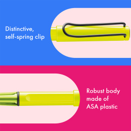 Safari Rollerball Neon Yellow i gruppen Penne / Fine Writing / Rollerballpenne hos Pen Store (137581)