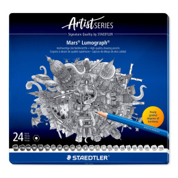 Mars Lumograph 24-sæt i gruppen Kunstnerartikler / Kridt og blyanter / Grafit og blyant hos Pen Store (137591)