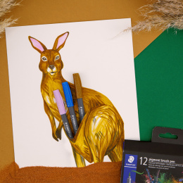 Pigment Arts Brush Pen 12-sæt Pastel i gruppen Penne / Kunstnerpenne / Penselpenne hos Pen Store (137621)