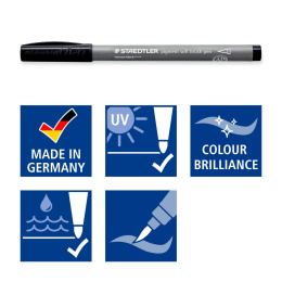 Pigment Arts Soft Brush Pen 6-sæt Grey i gruppen Penne / Kunstnerpenne / Penselpenne hos Pen Store (137626)