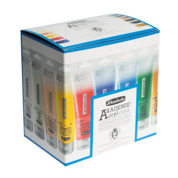 Akademie Akrylmaling 120 ml 12-sæt i gruppen Kunstnerartikler / Kunstnerfarver / Akrylmaling hos Pen Store (137785)