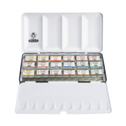 Horadam Aquarell Full Pans Metal 18-sæt i gruppen Kunstnerartikler / Kunstnerfarver / Akvarelmaling / Akvarelfarve i kop hos Pen Store (137789)
