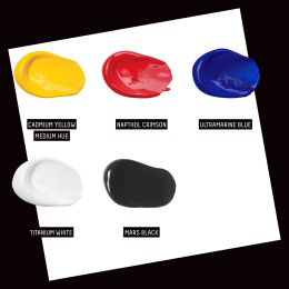 Akrylmaling Basics 3D Painting 5 x 22 ml i gruppen Kunstnerartikler / Kunstnerfarver / Akrylmaling hos Pen Store (137831)
