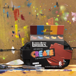 Akrylmaling Pro Heavy Body Retro Luxe Set 5 x 22 ml i gruppen Kunstnerartikler / Kunstnerfarver / Akrylmaling hos Pen Store (137835)