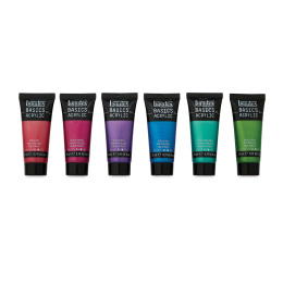 Akrylmaling Basics Metallic Set 6x22 ml i gruppen Kunstnerartikler / Kunstnerfarver / Akrylmaling hos Pen Store (137836)