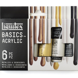 Akrylmaling Metallic & Iridescent Set Tubes 6x22 ml i gruppen Kunstnerartikler / Kunstnerfarver / Akrylmaling hos Pen Store (137840)