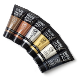 Akrylmaling Metallic & Iridescent Set Tubes 6x22 ml i gruppen Kunstnerartikler / Kunstnerfarver / Akrylmaling hos Pen Store (137840)
