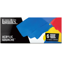 Gouachemaling Primaries Set 6x59 ml i gruppen Kunstnerartikler / Kunstnerfarver / Gouache hos Pen Store (137843)