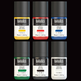 Gouachemaling Primaries Set 6x59 ml i gruppen Kunstnerartikler / Kunstnerfarver / Gouache hos Pen Store (137843)