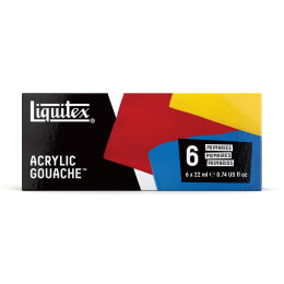 Gouachefarve Primaries Sæt 6x22 ml i gruppen Kunstnerartikler / Kunstnerfarver / Gouache hos Pen Store (137844)