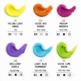Akrylmaling Heavy Body Vibrant Set 6x22 ml i gruppen Kunstnerartikler / Kunstnerfarver / Akrylmaling hos Pen Store (137846)