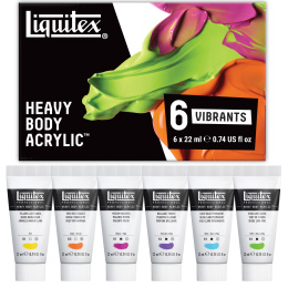 Akrylmaling Heavy Body Vibrant Set 6x22 ml i gruppen Kunstnerartikler / Kunstnerfarver / Akrylmaling hos Pen Store (137846)