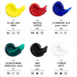 Akrylmaling Heavy Body Colour Set 6x22 ml i gruppen Kunstnerartikler / Kunstnerfarver / Akrylmaling hos Pen Store (137847)