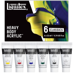 Akrylmaling Heavy Body Colour Set 6x22 ml i gruppen Kunstnerartikler / Kunstnerfarver / Akrylmaling hos Pen Store (137847)