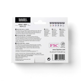 Akrylmaling Heavy Body Colour Set 6x22 ml i gruppen Kunstnerartikler / Kunstnerfarver / Akrylmaling hos Pen Store (137847)
