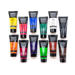 Akrylmaling Basics Set 12x22 ml i gruppen Kunstnerartikler / Kunstnerfarver / Akrylmaling hos Pen Store (137850)