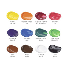 Akrylmaling Basics Set 12x22 ml i gruppen Kunstnerartikler / Kunstnerfarver / Akrylmaling hos Pen Store (137850)
