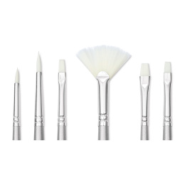 Syntetpensler Akryl Short Handle 6-pak i gruppen Kunstnerartikler / Pensler / Syntetiske pensler hos Pen Store (137853)