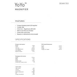 YoYo Magnifier Sky Blue i gruppen Hobby & Kreativitet / Hobbytilbehør / Belysning hos Pen Store (137929)