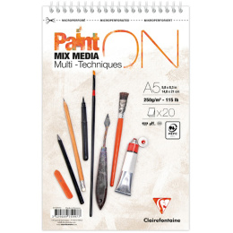 Paint'ON Multiteknik Spiralblok A5 i gruppen Papir & Blokke / Kunstnerblokke / Mixed media-blokke hos Pen Store (137965)