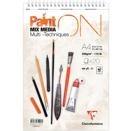 Paint'ON Multiteknik Spiralblok A4 i gruppen Papir & Blokke / Kunstnerblokke / Mixed media-blokke hos Pen Store (137966)
