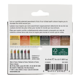 Professional Akvarelfarve Tube 5 ml Rich Earth 6-sæt i gruppen Kunstnerartikler / Kunstnerfarver / Akvarelmaling / Akvarelfarve i tube hos Pen Store (138002)