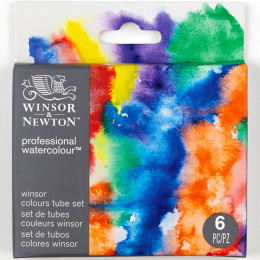 Professional Akvarelfarve Tube 5 ml Winsor 6-sæt i gruppen Kunstnerartikler / Kunstnerfarver / Akvarelmaling / Akvarelfarve i tube hos Pen Store (138003)