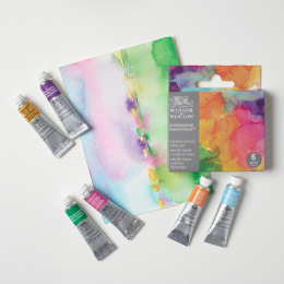 Professional Akvarelfarve Tube 5 ml Vibrant 6-sæt i gruppen Kunstnerartikler / Kunstnerfarver / Akvarelmaling / Akvarelfarve i tube hos Pen Store (138007)