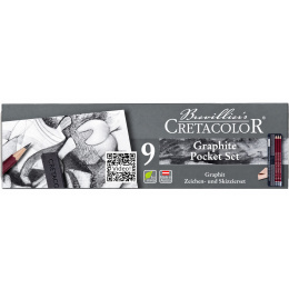 Grafitsæt 9 dele i gruppen Penne / Kunstnerpenne / Skitseblyanter hos Pen Store (138025)