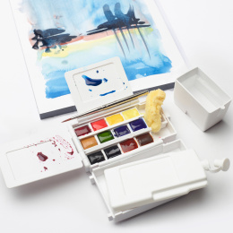 Professional Akvarelfarve 1/2-kop Field Box 12-sæt i gruppen Kunstnerartikler / Kunstnerfarver / Akvarelmaling / Akvarelfarve i kop hos Pen Store (138038)