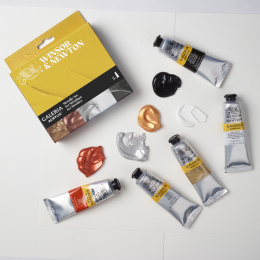 Galeria Akrylmaling 5x60ml Metallic set i gruppen Kunstnerartikler / Kunstnerfarver / Akrylmaling hos Pen Store (138040)