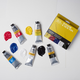 Galeria Akrylmaling 5x60ml Process set i gruppen Kunstnerartikler / Kunstnerfarver / Akrylmaling hos Pen Store (138041)