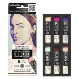 Oil Stick Mini 6-sæt Light tones Portrait i gruppen Kunstnerartikler / Kridt og blyanter / Oliekridt hos Pen Store (138057)