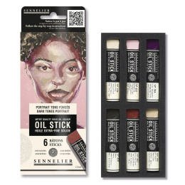 Oil Stick Mini 6-sæt Dark tones Portrait i gruppen Kunstnerartikler / Kridt og blyanter / Oliekridt hos Pen Store (138058)
