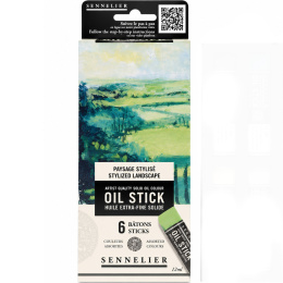 Oil Stick Mini 6-sæt Stylish landscape i gruppen Kunstnerartikler / Kridt og blyanter / Oliekridt hos Pen Store (138061)