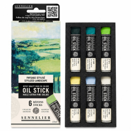 Oil Stick Mini 6-sæt Stylish landscape i gruppen Kunstnerartikler / Kridt og blyanter / Oliekridt hos Pen Store (138061)