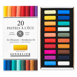 Blød pastel 1/2 à l'écu 20-sæt i gruppen Kunstnerartikler / Kridt og blyanter / Pastelkridt hos Pen Store (138071)