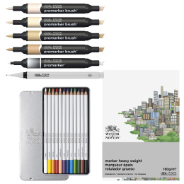 Mixed Media Fashion Set 19 dele i gruppen Penne / Kunstnerpenne / Illustrationmarkers hos Pen Store (138078)