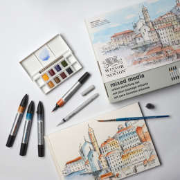 Mixed Media Urban Sketching Set 16 dele i gruppen Penne / Kunstnerpenne / Illustrationmarkers hos Pen Store (138079)