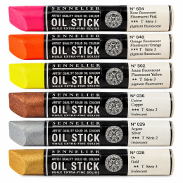 Oil Stick Flurescent & Metallics 6-sæt  i gruppen Kunstnerartikler / Kridt og blyanter / Oliekridt hos Pen Store (138093)